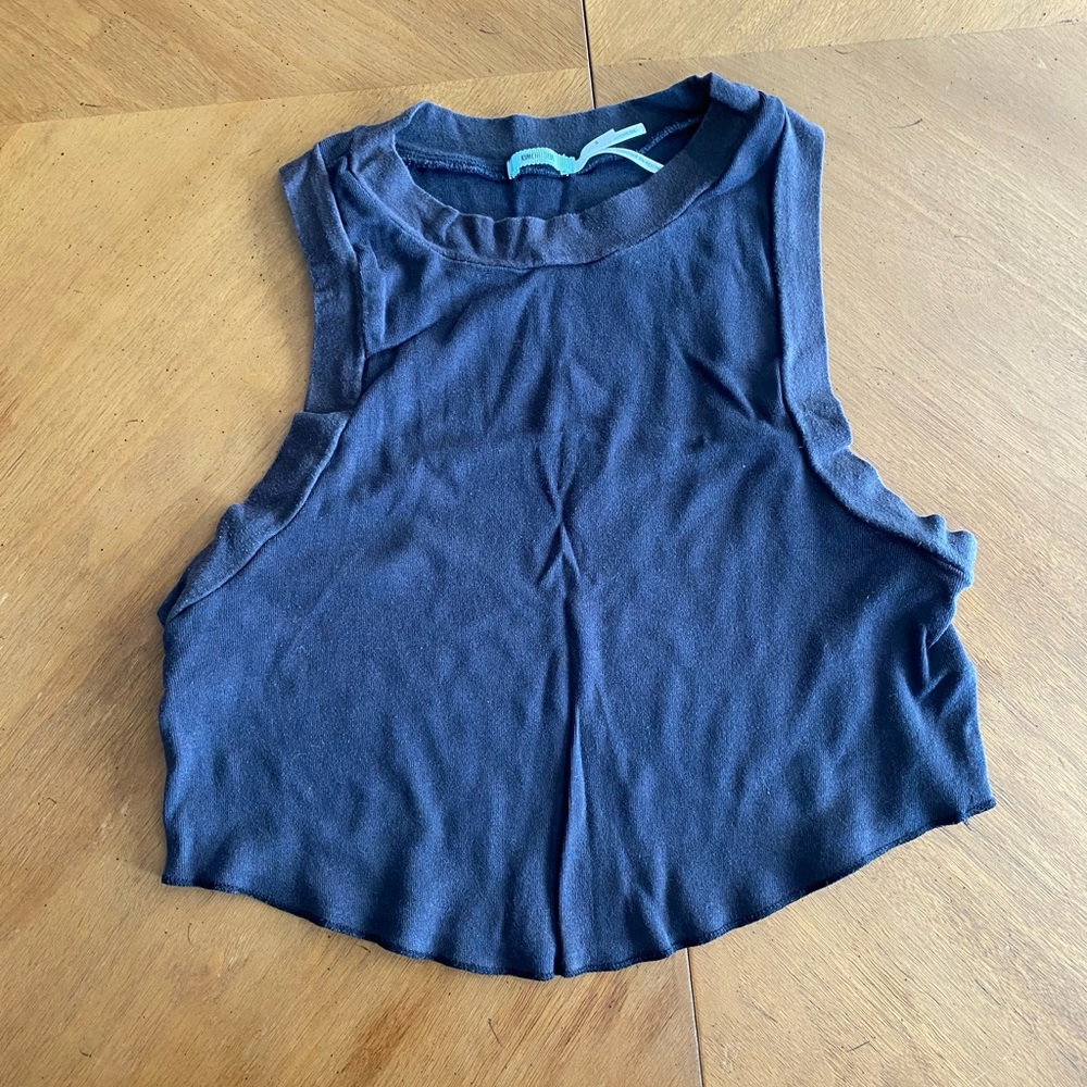 Kimchi Blue faded gray crop top tank S